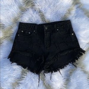 Black High Waisted Shorts